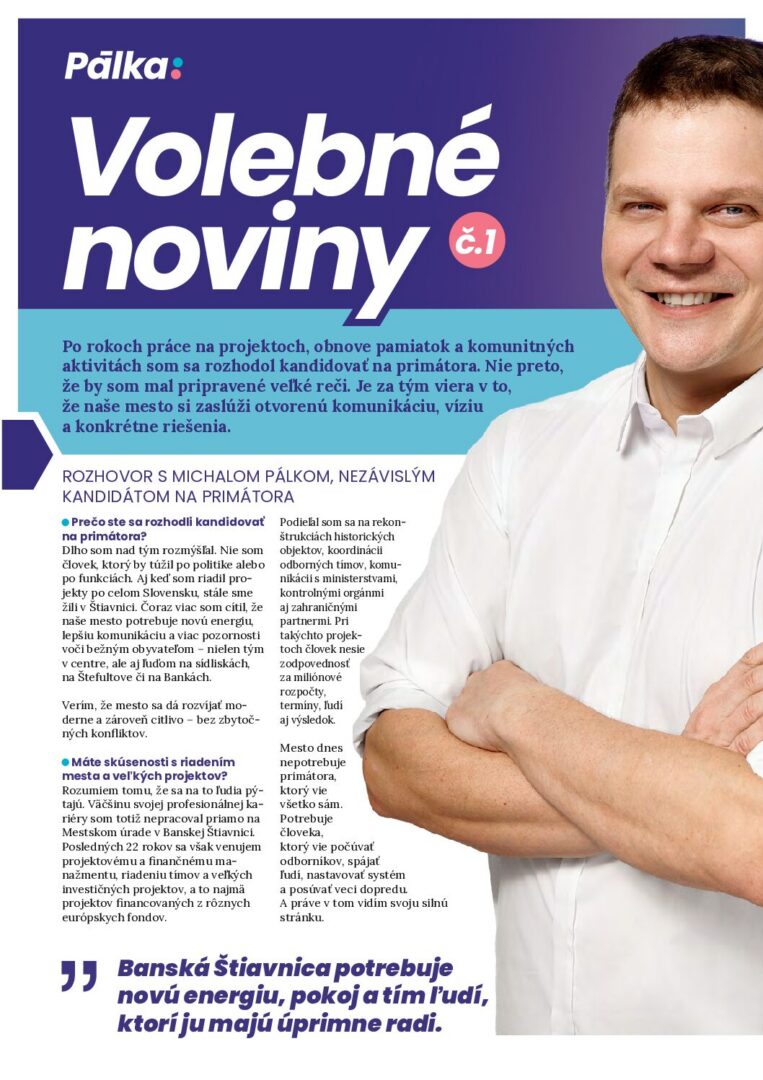 Volebné noviny č. 1 – titulná strana