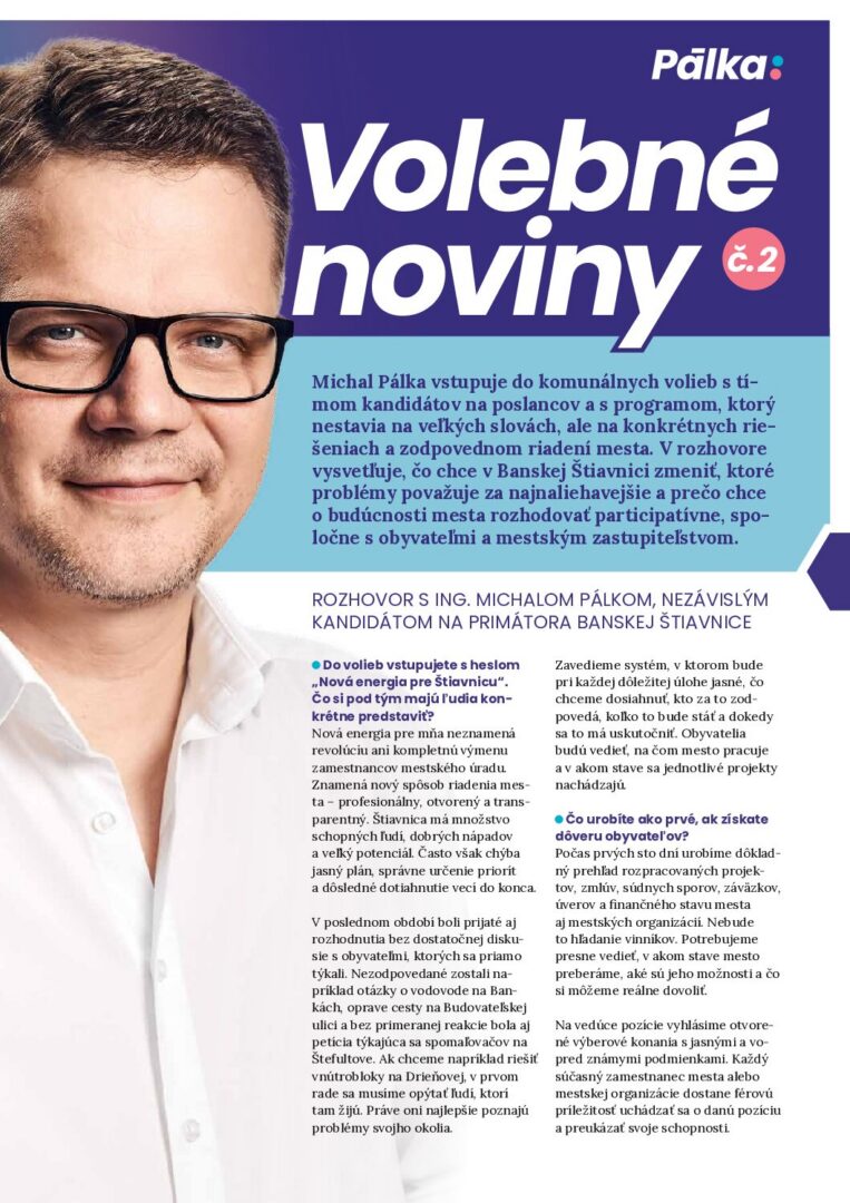 Volebné noviny č. 2 – titulná strana